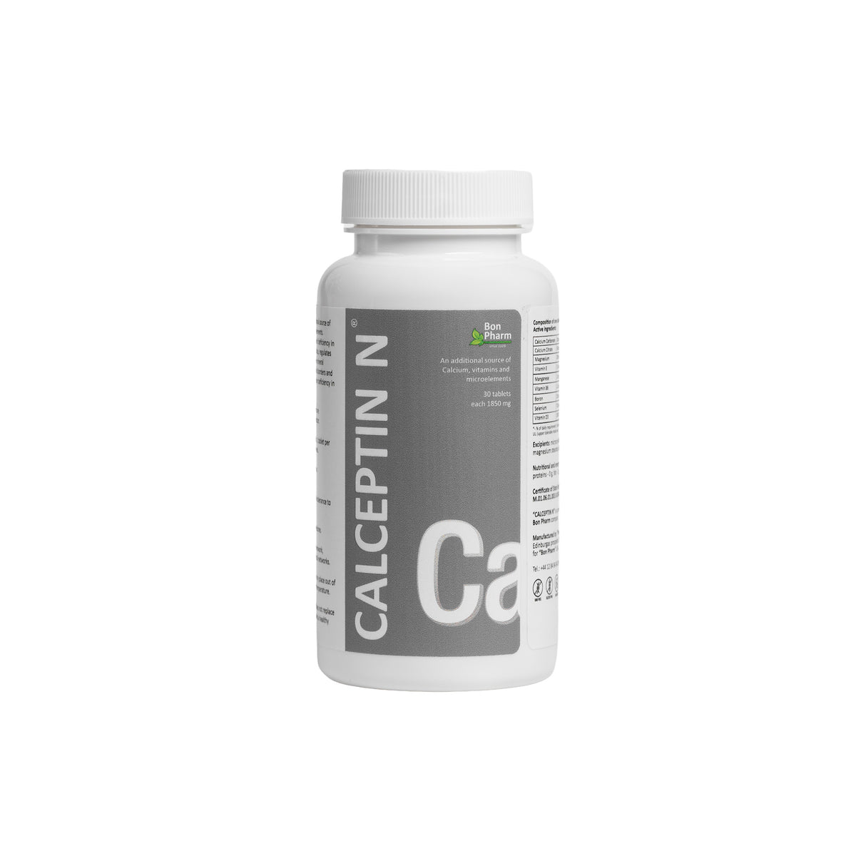 Bottle of Calceptin on a white background